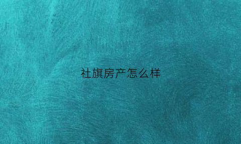 社旗房产怎么样(社旗房产信息网)