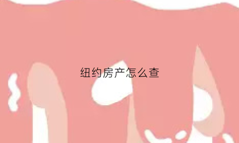 纽约房产怎么查(纽约买房app)