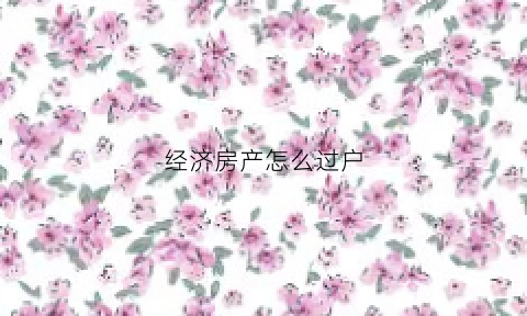 经济房产怎么过户(经济房产怎么过户最划算)