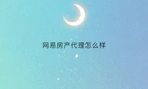 网易房产代理怎么样