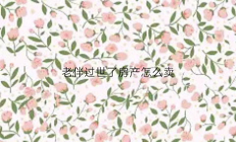 老伴过世了房产怎么卖(老伴死了房子能过户给夫人名下吗)