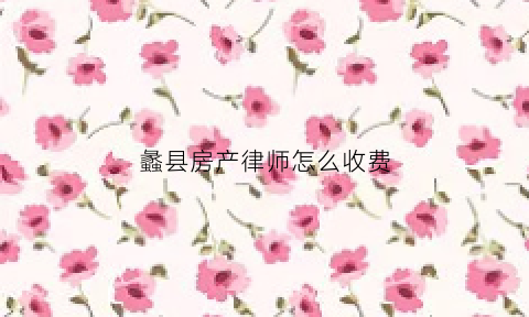 蠡县房产律师怎么收费(房产律师收费标准)