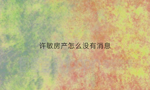 许敏房产怎么没有消息(许敏的房子还能要回来吗)