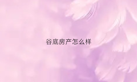 谷底房产怎么样(谷底房产怎么样可靠吗)