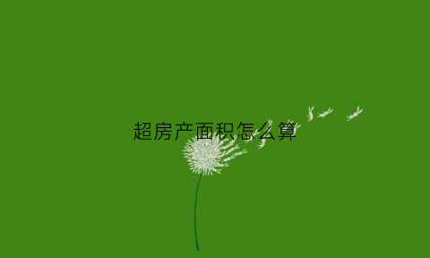 超房产面积怎么算(房屋超面积怎么算)