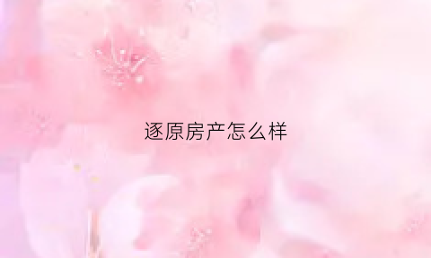 逐原房产怎么样(逐源大厦)
