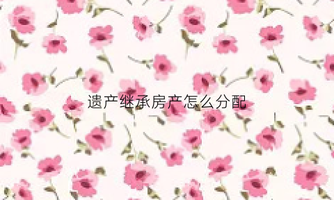 遗产继承房产怎么分配(遗产继承顺序及份额)