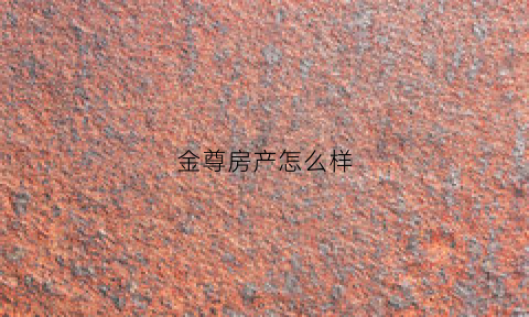 金尊房产怎么样(金尊府房价查询)