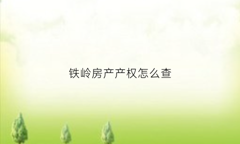铁岭房产产权怎么查(铁岭市房产局网上查询)