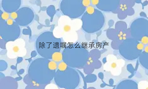 除了遗嘱怎么继承房产(除了赠予遗嘱还有什么方式给予)