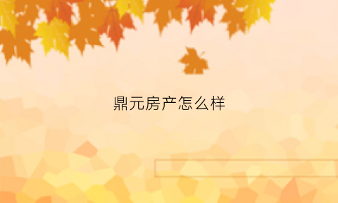 鼎元房产怎么样(鼎元府邸开盘)