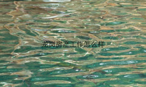 龙岗房产工作怎么样(龙岗区房地产公司)