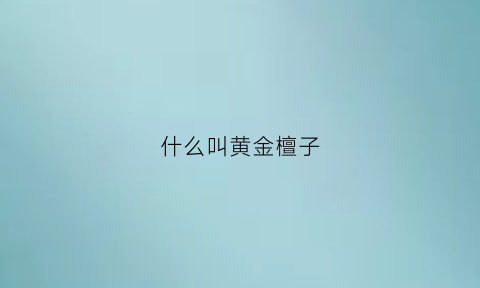 什么叫黄金檀子(黄金檀是什么木料)