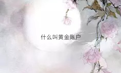 什么叫黄金账户