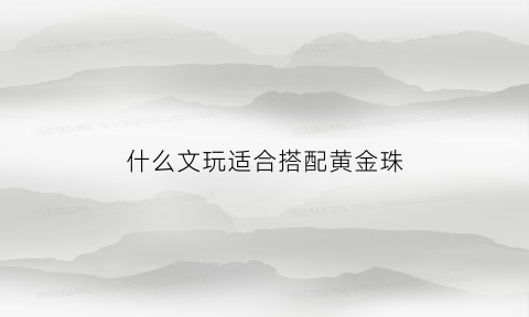 什么文玩适合搭配黄金珠(文玩配黄金好看吗)