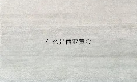 什么是西亚黄金(西亚金币)