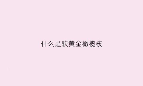 什么是软黄金橄榄核(橄榄核黄金核是什么核)