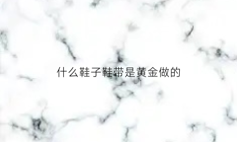 什么鞋子鞋带是黄金做的