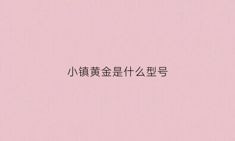 小镇黄金是什么型号