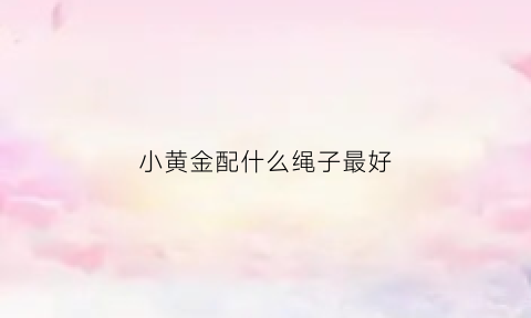 小黄金配什么绳子最好