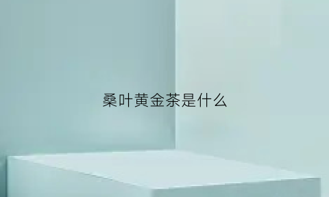 桑叶黄金茶是什么(桑叶茶的价钱)