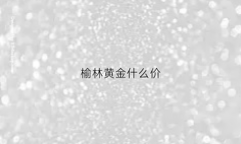 榆林黄金什么价