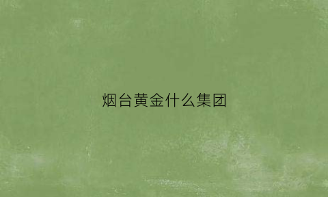 烟台黄金什么集团(烟台山东黄金矿业集团有限公司)