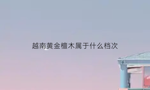 越南黄金檀木属于什么档次