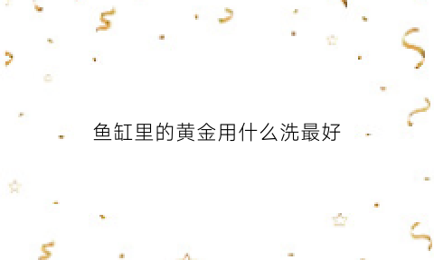 鱼缸里的黄金用什么洗最好