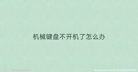 “机械键盘不开机了怎么办(机械键盘按没反应)