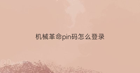 “机械革命pin码怎么登录(机械革命pin码怎么登录不上)