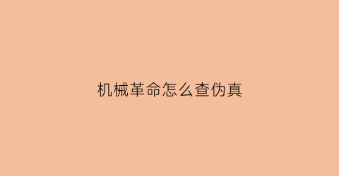 机械革命怎么查伪真