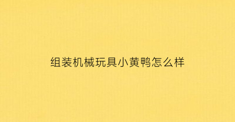 “组装机械玩具小黄鸭怎么样(按压小黄鸭玩具车内部构造)