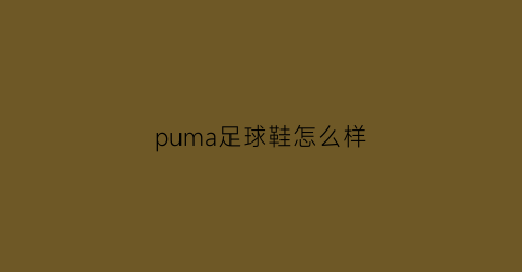 puma足球鞋怎么样(puma足球鞋等级划分)