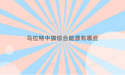 乌拉特中旗综合能源有哪些