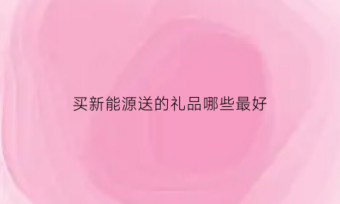 买新能源送的礼品哪些最好