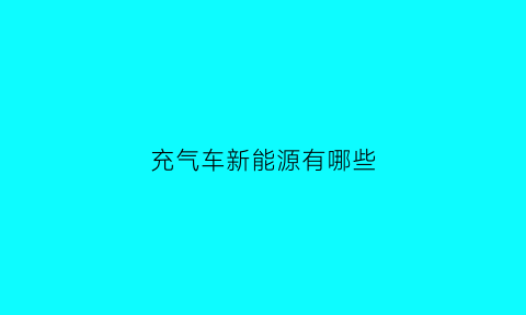 充气车新能源有哪些(充气车新能源有哪些车型)