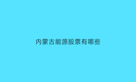 内蒙古能源股票有哪些