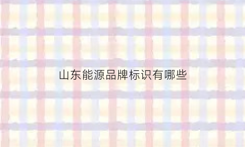 山东能源品牌标识有哪些(山东能源集团公司排名)