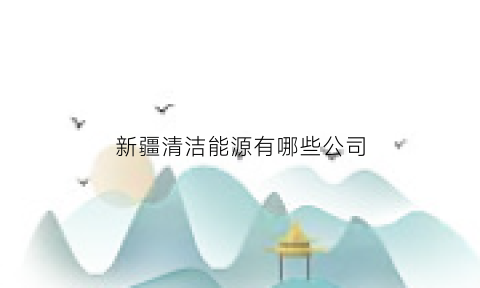 新疆清洁能源有哪些公司