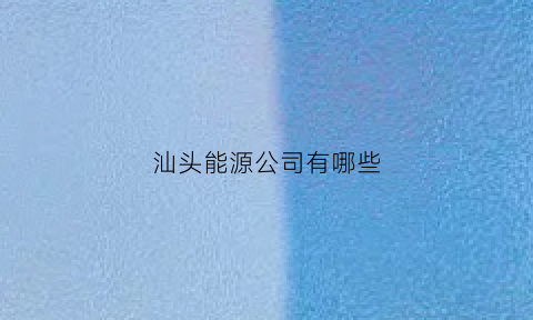 汕头能源公司有哪些