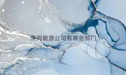 洪洞能源公司有哪些部门