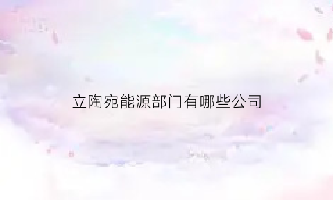 立陶宛能源部门有哪些公司