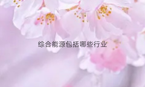 综合能源包括哪些行业