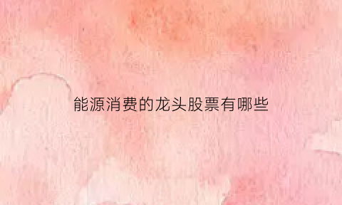 能源消费的龙头股票有哪些