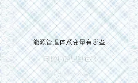 能源管理体系变量有哪些