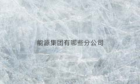 能源集团有哪些分公司