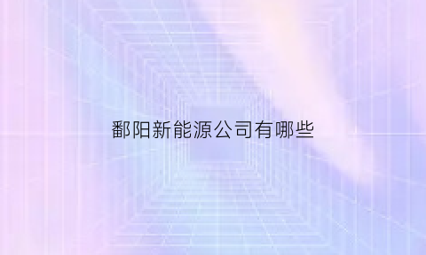 鄱阳新能源公司有哪些(鄱阳股份)