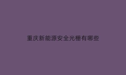 重庆新能源安全光栅有哪些