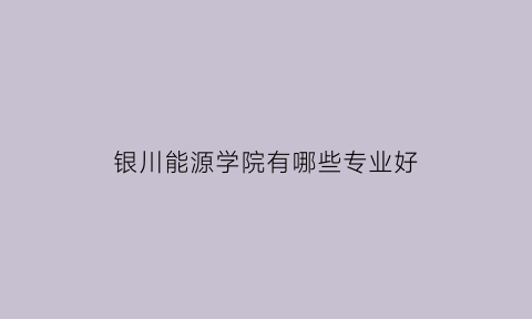 银川能源学院有哪些专业好(银川能源学院各专业一年学费多少钱)